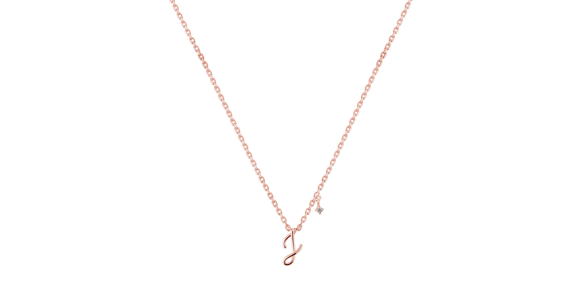 Náhrdelník s diamantem Elegance Letter