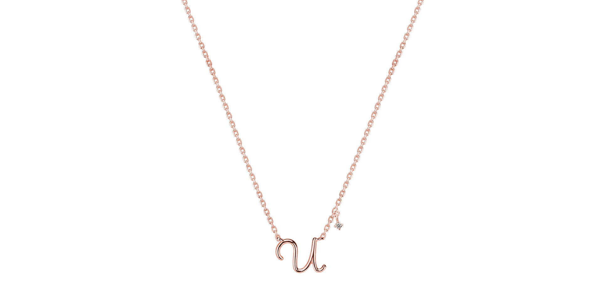 Náhrdelník s diamantem Elegance Letter