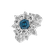 Prsten s modrým diamantem a bílými diamanty Blue Treasure4