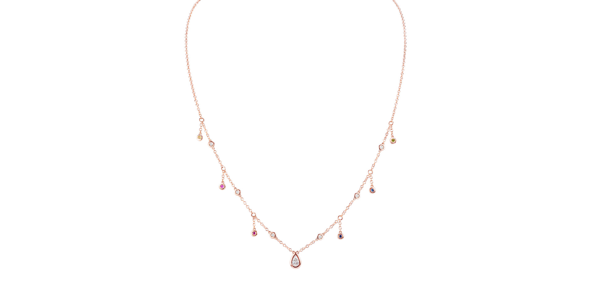 Náhrdelník se safíry a diamanty Galatea