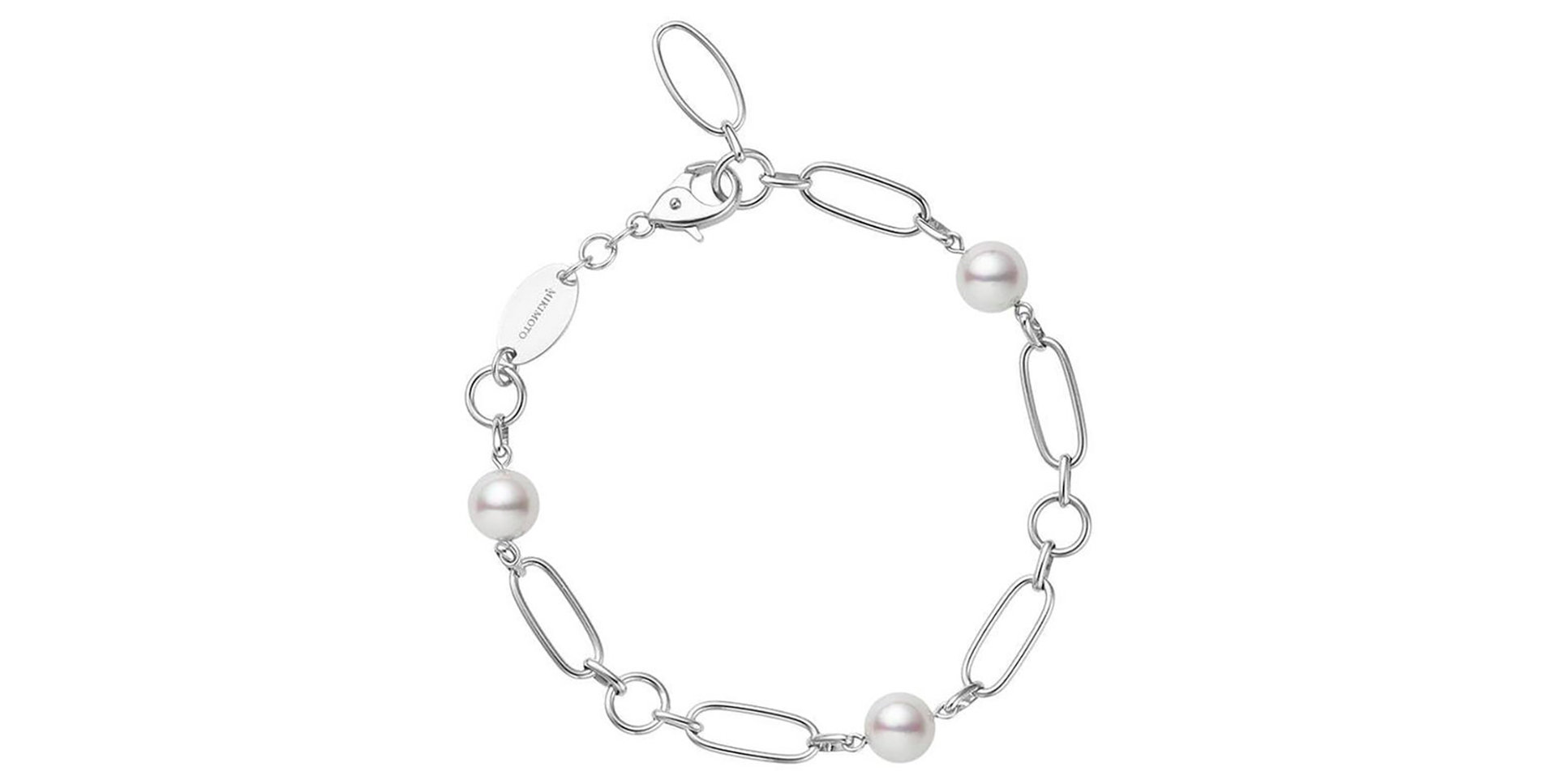 Náramek s mořskými bílými perlami M Code
