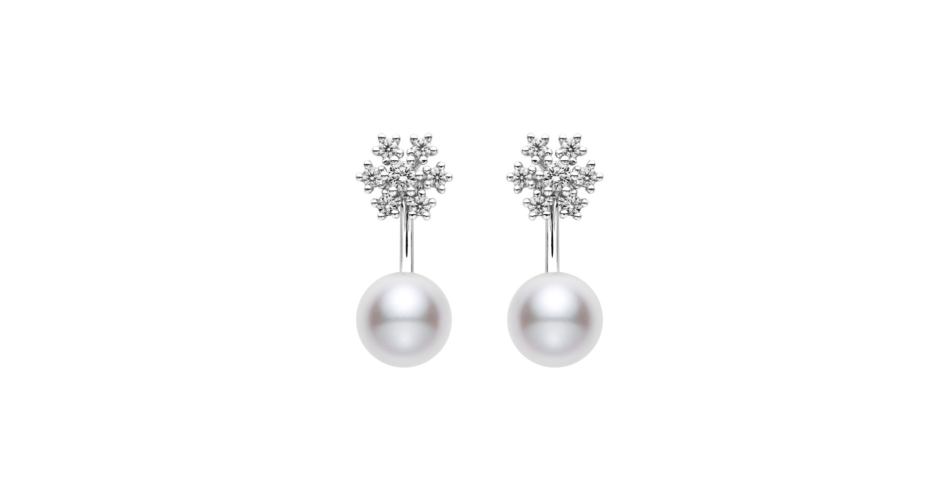 Naušnice s diamanty a mořskou perlou Akoya Classic Elegance