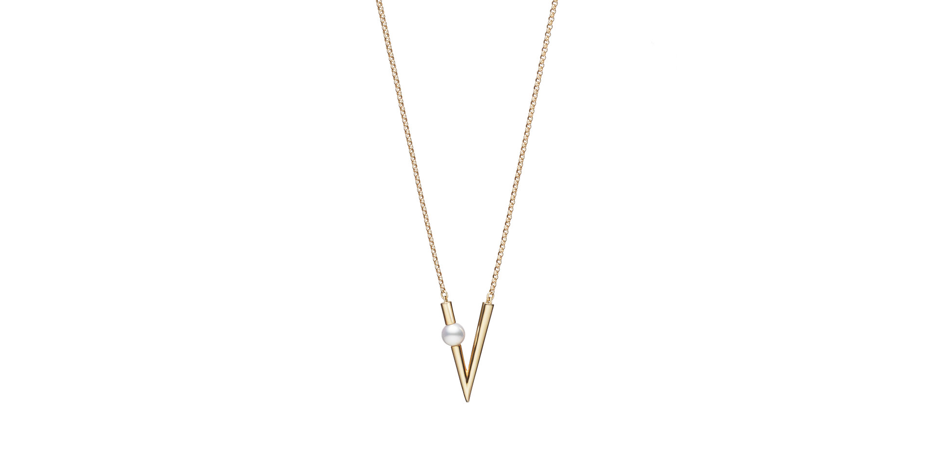 Náhrdelník s perlou V Code