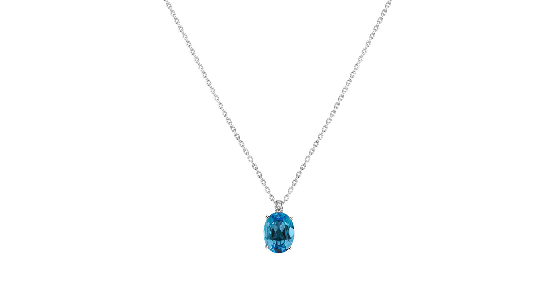 Náhrdelník s diamanty a topazem Grime