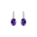 Náušnice s diamanty a ametystem Iris Elegance5