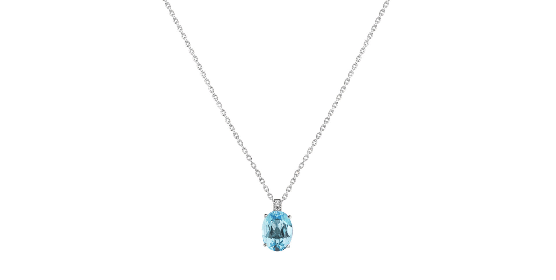 Náhrdelník s diamanty a topazem Aurora