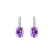 Náušnice s diamanty a ametystem Niké Elegance5