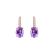 Náušnice s diamanty a ametystem Niké Elegance5