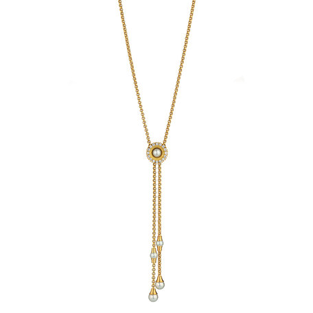 Náhrdelník s diamanty a perlou Swing Boho Pearl