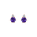 Náušnice s diamantem a ametystem Lux5