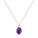 Náhrdelník s diamantem a ametystem Élise4