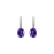 Náušnice s diamanty a ametystem Lucrezia5