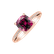 Prsten s diamanty a rhodolitem Melody Harmony4