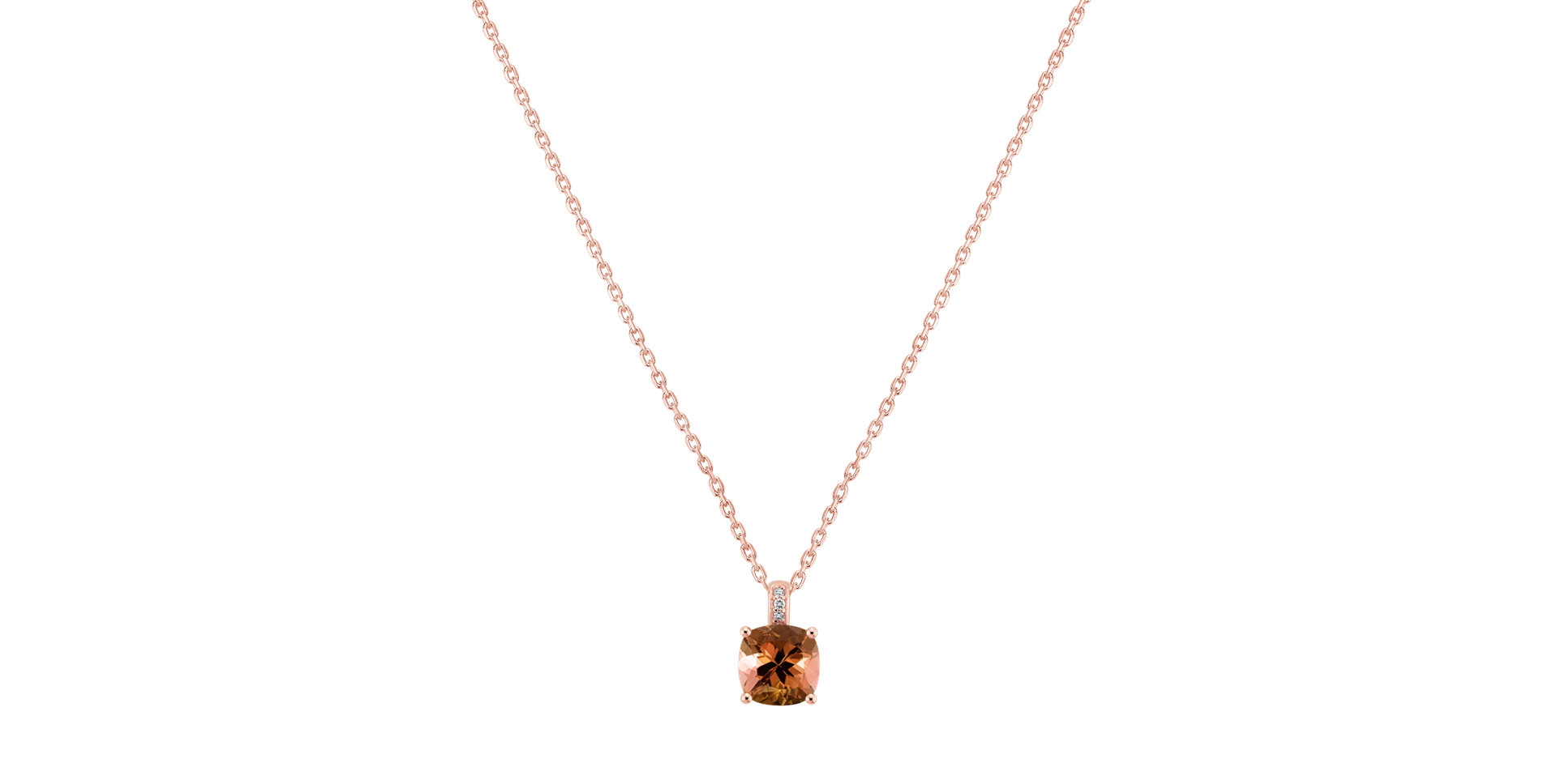 Náhrdelník s diamanty a turmalínem Linnea