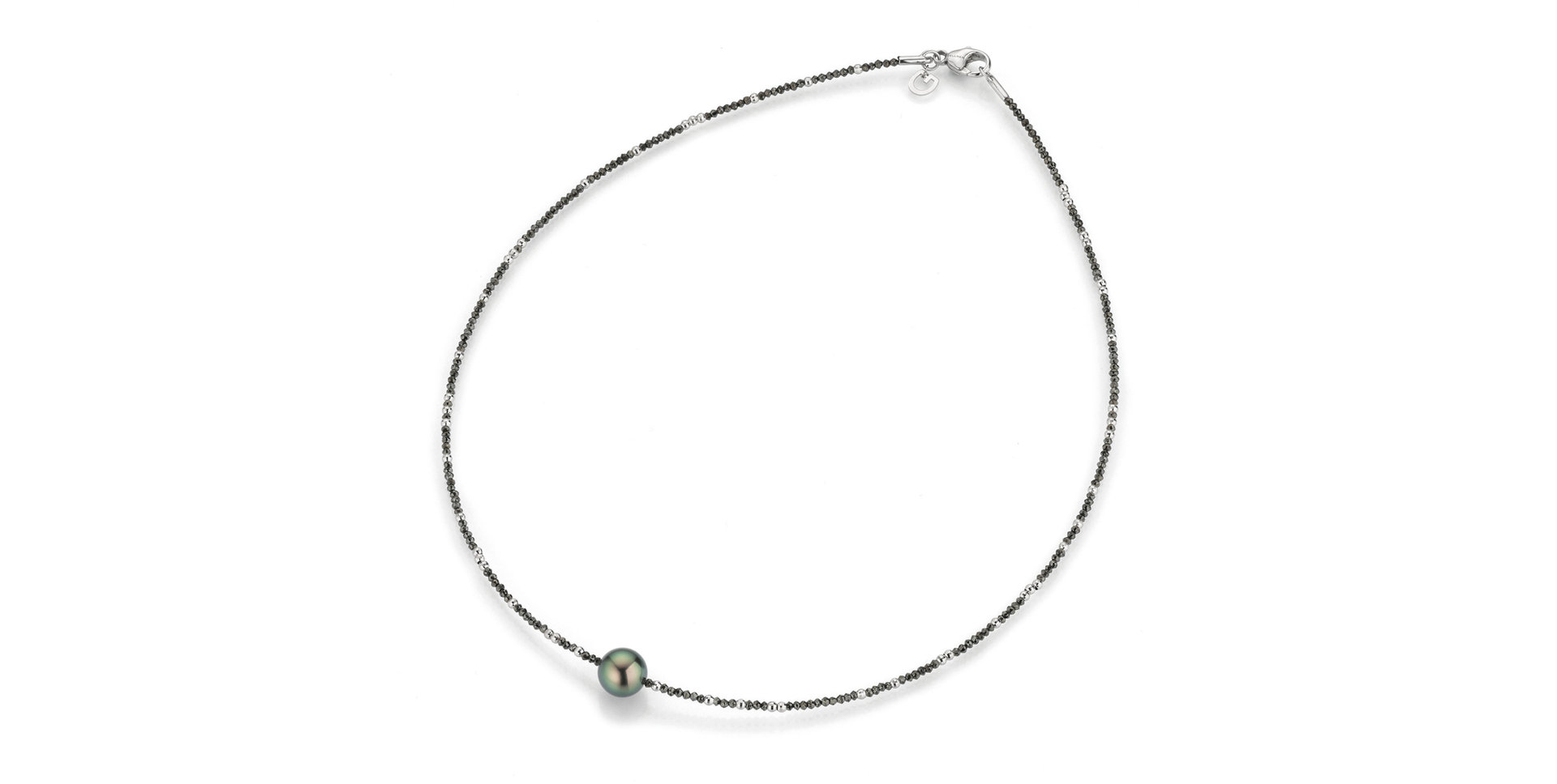 Náhrdelník s diamanty a perlou Castaway