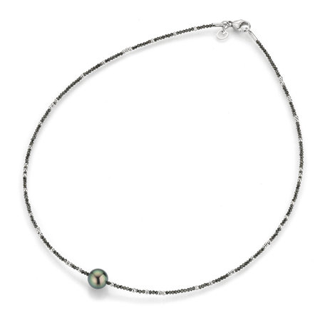 Náhrdelník s diamanty a perlou Castaway