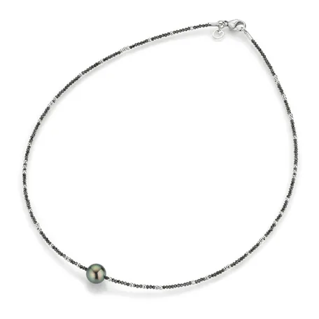 Náhrdelník s diamanty a perlou Castaway