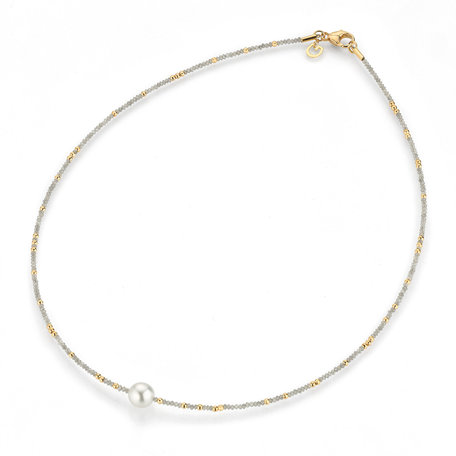 Náhrdelník s diamanty a perlou Castaway