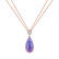 Náhrdelník s diamanty a ametystem Lavender Tear4