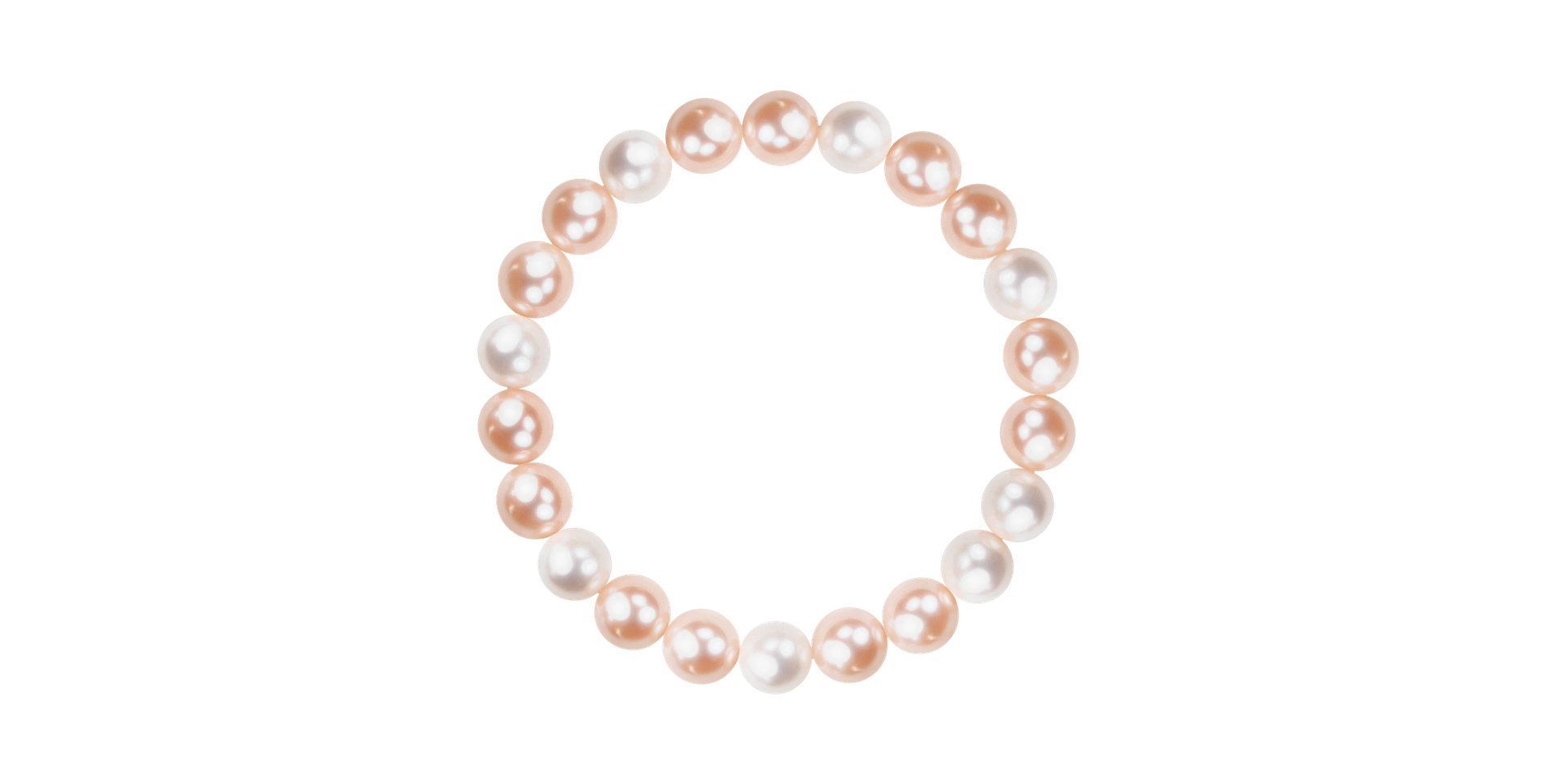 Perlový náramek Rose and Snow Pearls