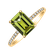 Prsten s diamanty a peridotem Mireth4