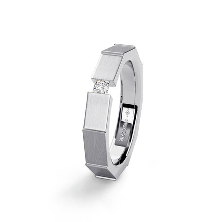 Prsten platina s diamantem Spannring Bambo