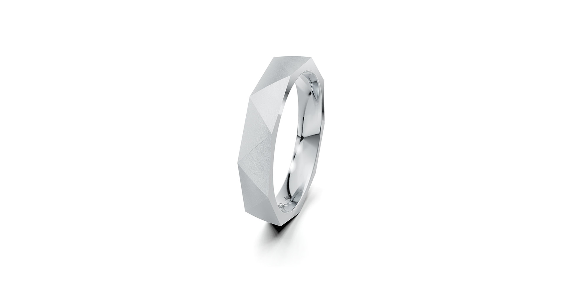 Prsten platina Triangle