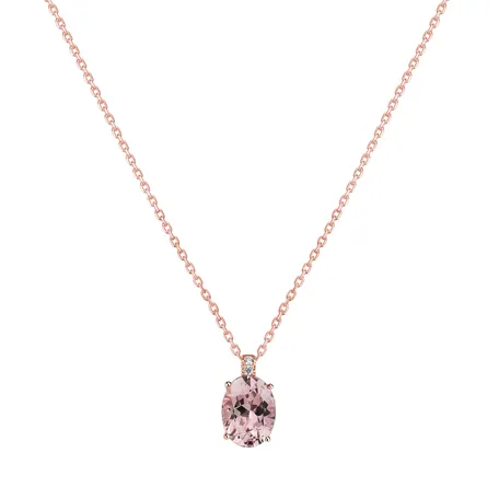 Náhrdelník s diamanty morganitem Aurora