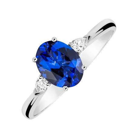 Prsten s diamanty a tanzanitem Annelise