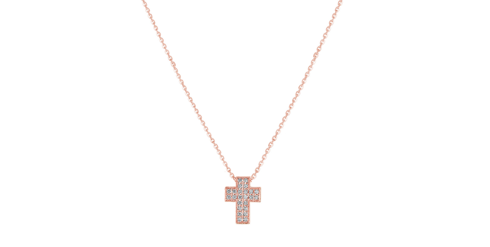 Náhrdelník s diamanty Divine Cross