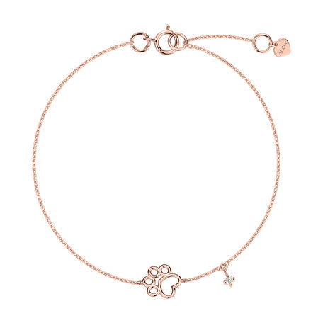 Náramek s diamantem Lovely Paw