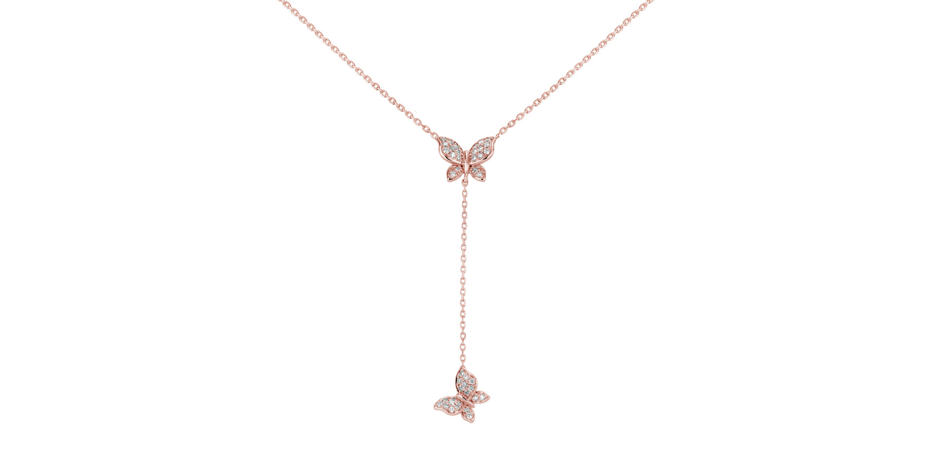 Náhrdelník s diamanty Butterfly Soul