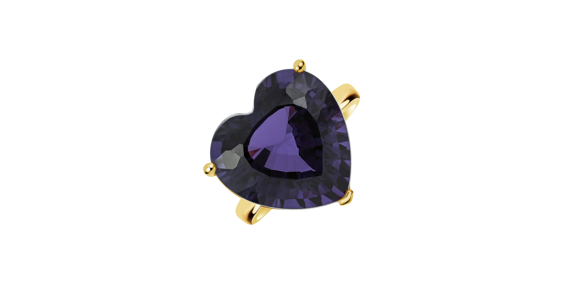 Prsten s ametystem Amethyst Heart