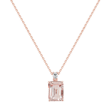 Náhrdelník s diamantem a morganitem Royal Cordelia