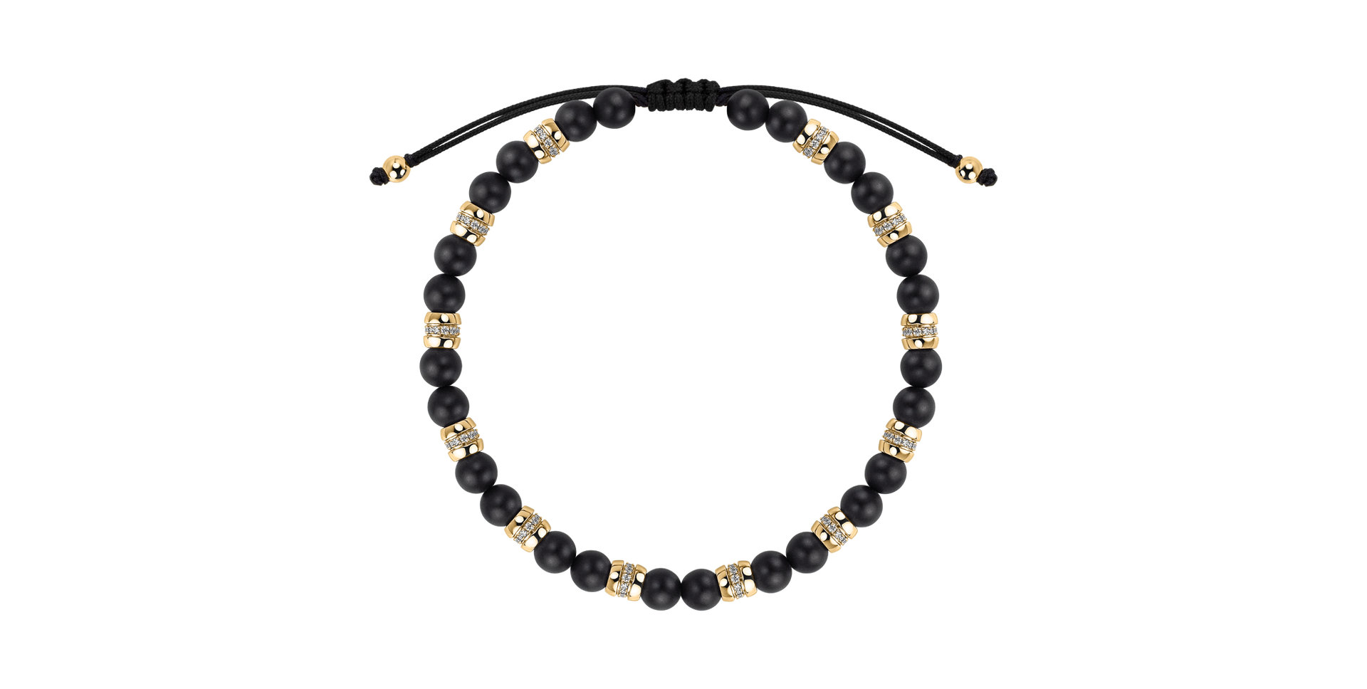 Náramek s diamanty a acháty Noctrelis