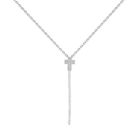 Náhrdelník s diamanty Divine Cross