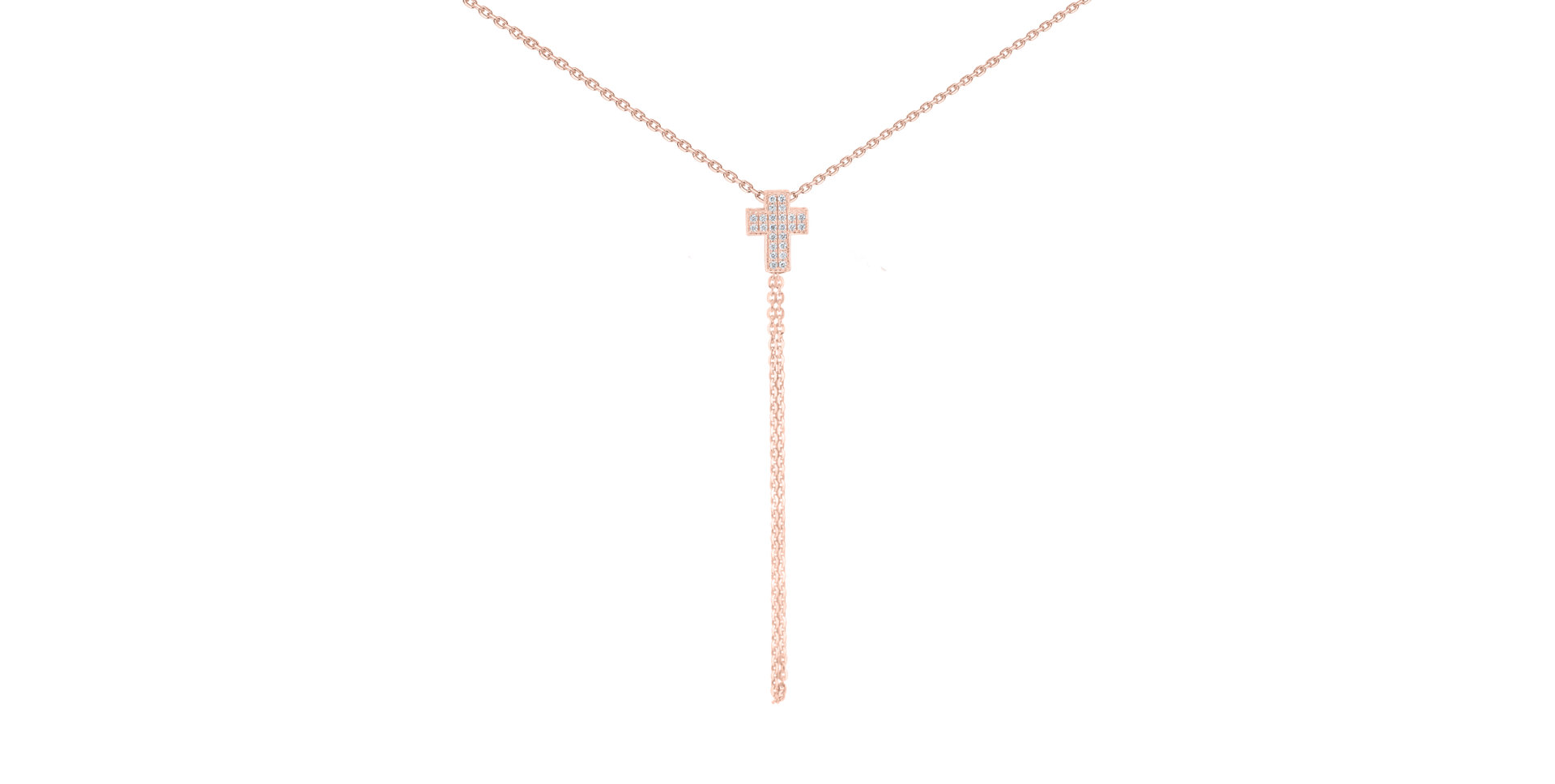 Náhrdelník s diamanty Divine Cross