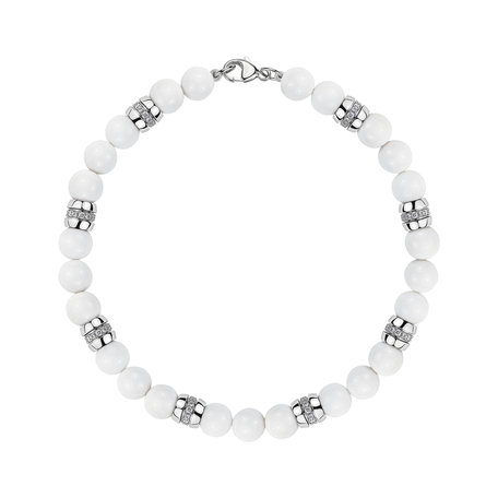 Náramek s diamanty a acháty Moonlace