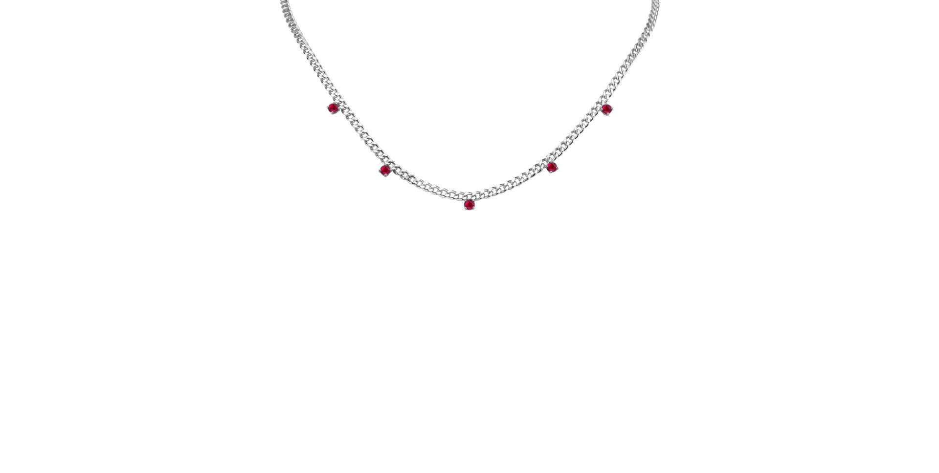 Náhrdelník s rubíny Lucky Raindrops
