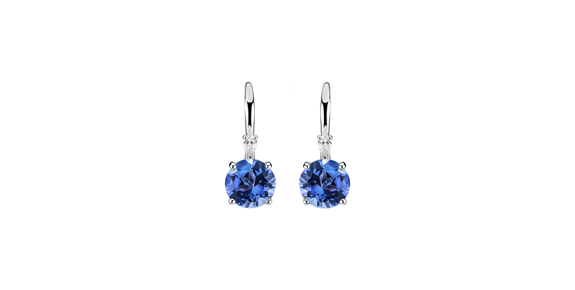 Náušnice s diamantem a tanzanitem Mariella