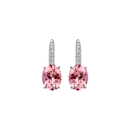 Náušnice s diamanty a turmalínem Iris Elegance