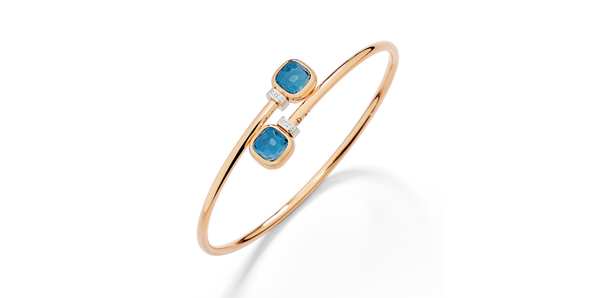 Náramek s diamanty a topazy Nudo Mini