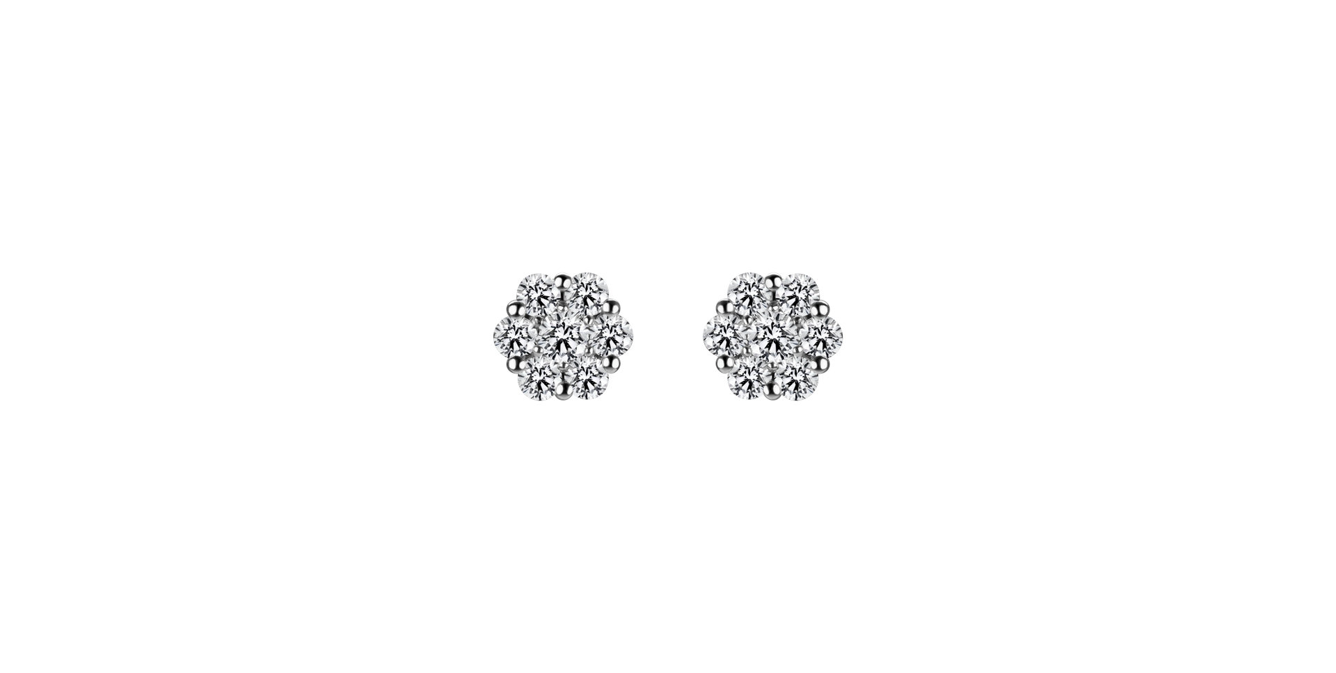 Diamond earrings Shiny Flower