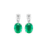 Náušnice s diamanty a smaragdem Isoria4