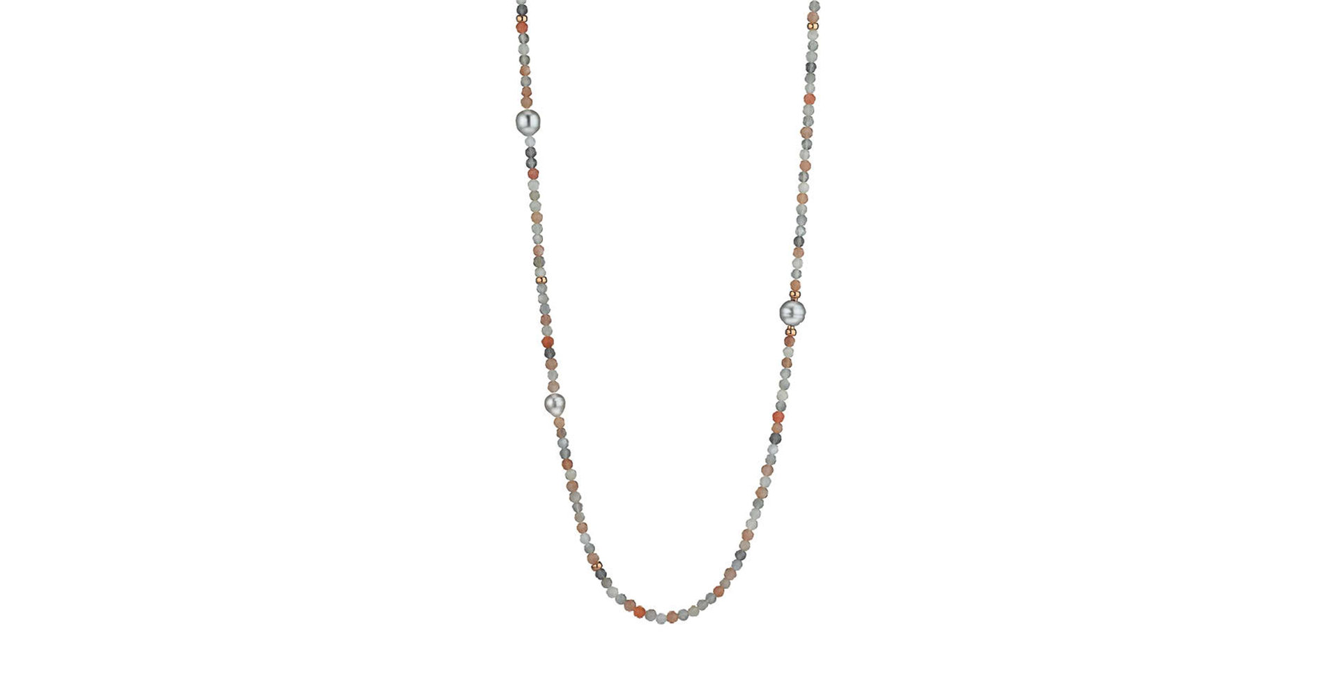 Náhrdelník s měsíčním kamenem a perlou Big Bang