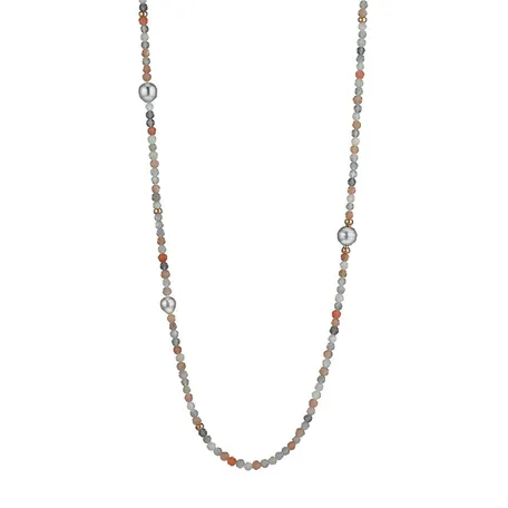 Náhrdelník s měsíčním kamenem a perlou Big Bang