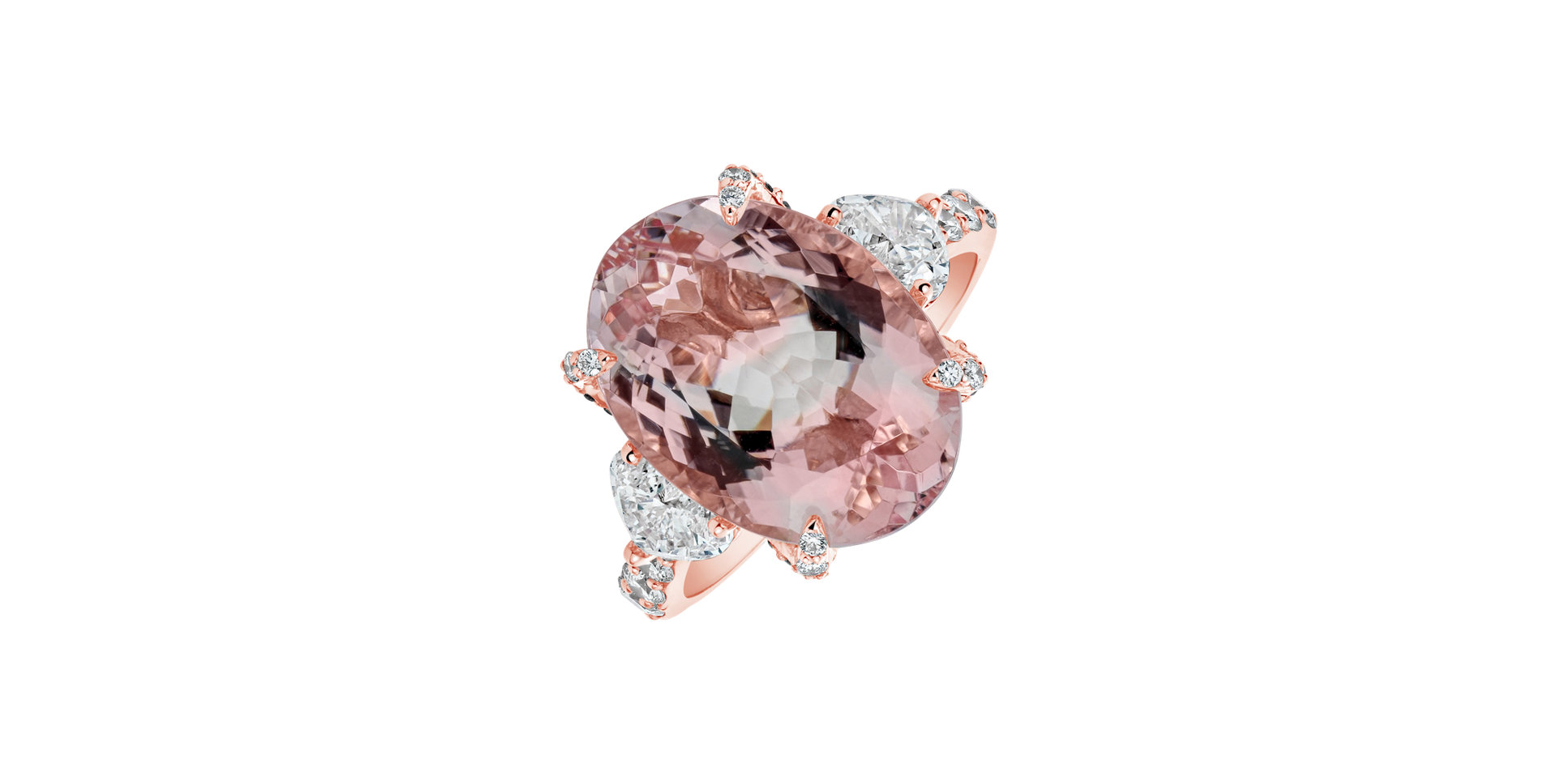 Prsten s diamanty a turmalínem Deloraine