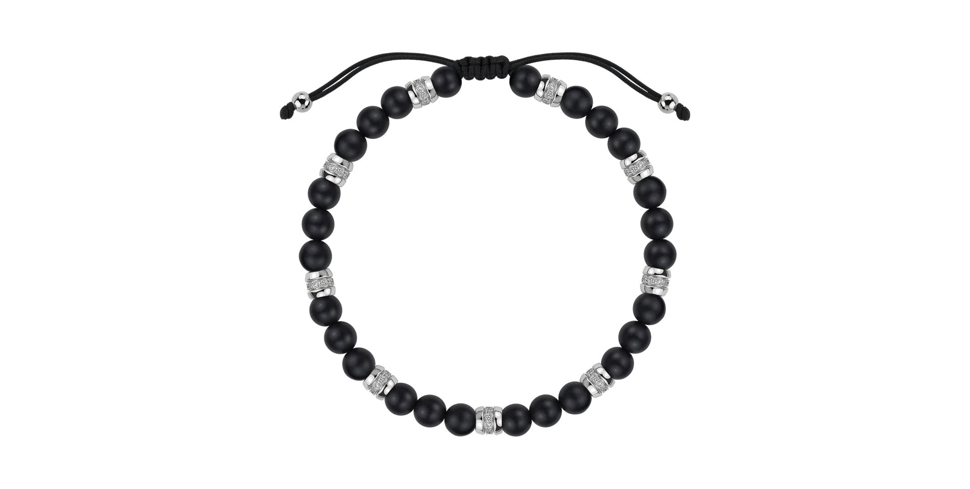 Náramek s diamanty a acháty Eclipse String