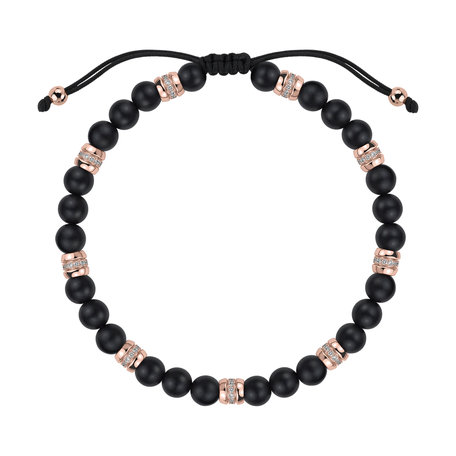 Náramek s diamanty a acháty Eclipse String