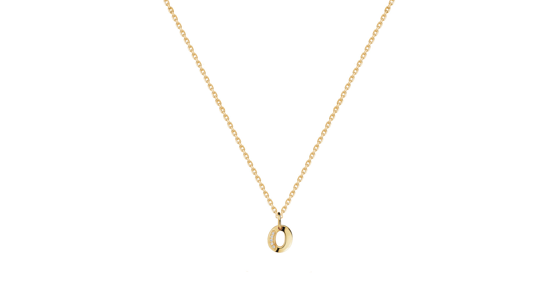 Náhrdelník s diamanty Dream Letter O